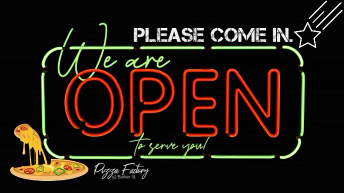 we are open digital signage Template | PosterMyWall