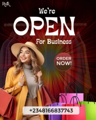 We Are Open For Business Store Reopening Template Instagram Portrait