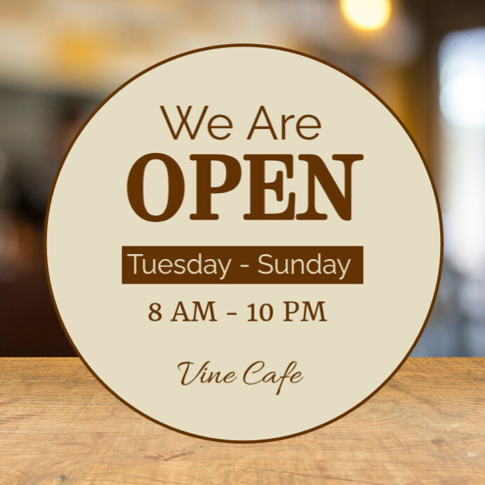 We Are Open Instagram Post template