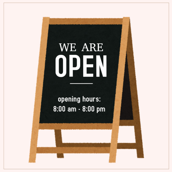 We Are Open Instagram Post Template | PosterMyWall