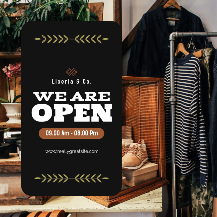 we are open instagram post Template | PosterMyWall