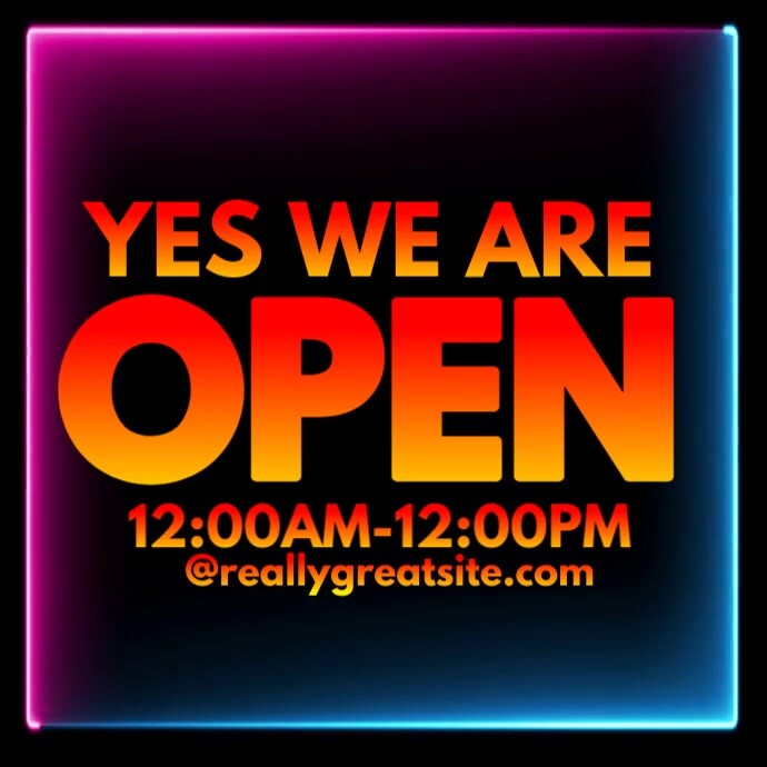 Copy of We Are Open Instagram Post | PosterMyWall