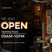We Are Open Instagram Post template