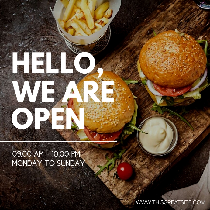 Copy of We Are Open Instagram Post | PosterMyWall