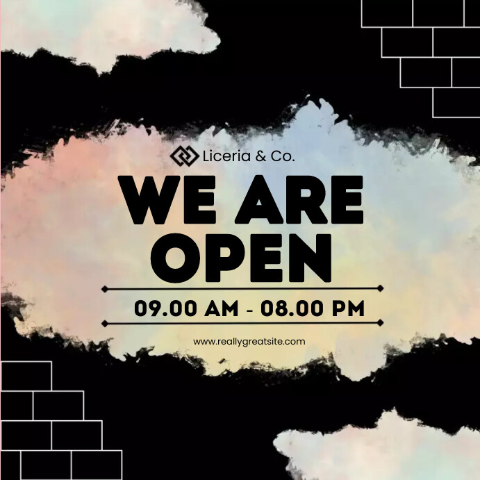 Copy of We Are Open Instagram Post | PosterMyWall