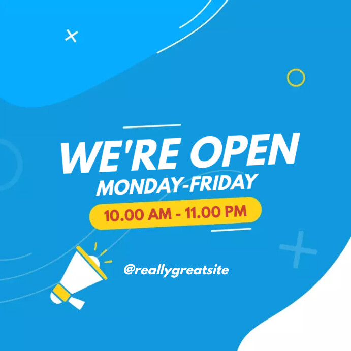 Copy of We Are Open Instagram Post | PosterMyWall
