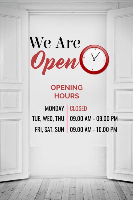 Copy of We Are Open Notice | PosterMyWall