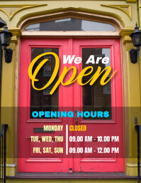 We Are Open Notice Template | PosterMyWall