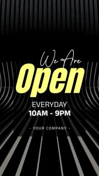 We Are Open Notice Instagram Story template