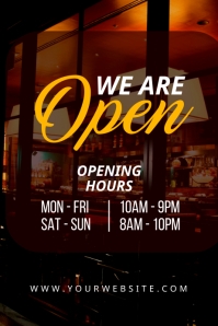 We Are Open Notice Template | PosterMyWall