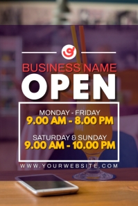 Open Source Notice Sample We Are Open Notice Template | PosterMyWall