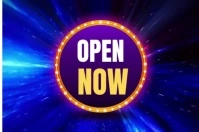 we are open now Label template