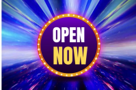 we are open now Etykieta template