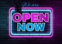 We are open now Kartu Pos template