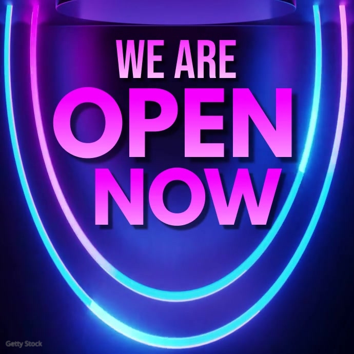 WE ARE OPEN NOW DIGITAL SIGN Template | PosterMyWall