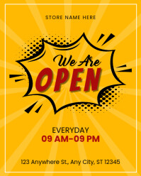 Naranja Store Opening Hours Instagram Portrait Template