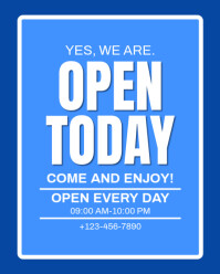 We Are Open Now Instagram Portrait template