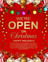 We are open on christmas Ulotka (US Letter) template