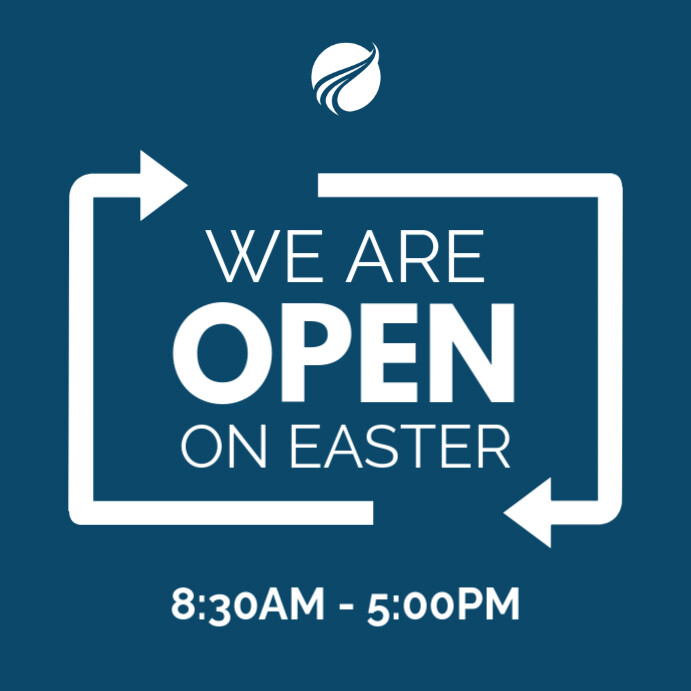 Copy of We are open on Easter PosterMyWall