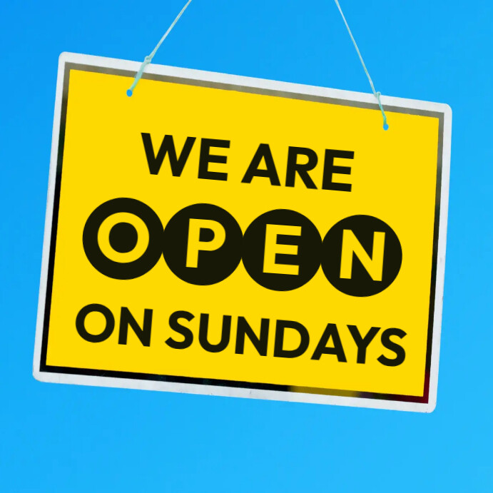 We Are Open On Sunday Flyer Template PosterMyWall we-are-open-on-sunday-flyer-template-postermywall