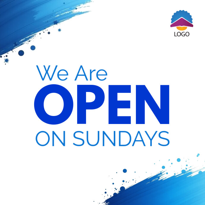 Copy of We are open on Sundays PosterMyWall