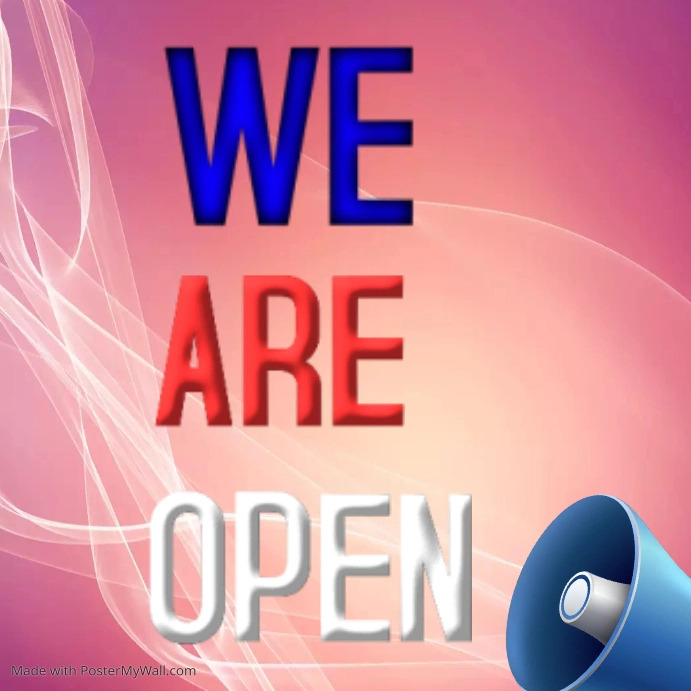 We are open poster design flyer Template PosterMyWall