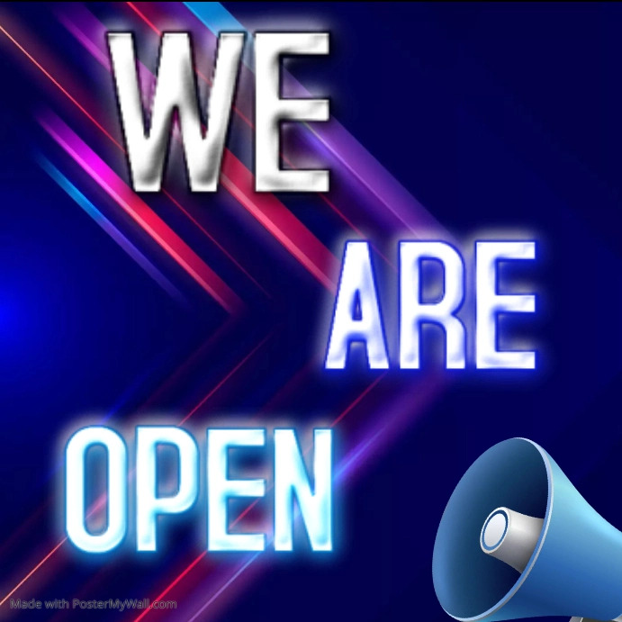 We are open poster design flyer Template PosterMyWall