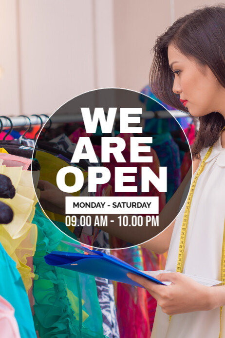 We Are Open Poster Template | PosterMyWall