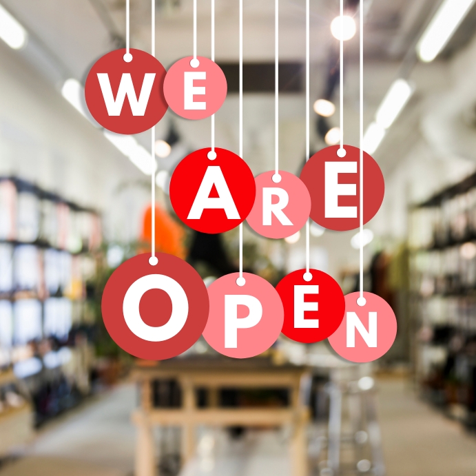 We are open poster Template PosterMyWall