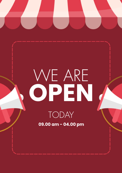 Openness Poster we are open poster Template | PosterMyWall