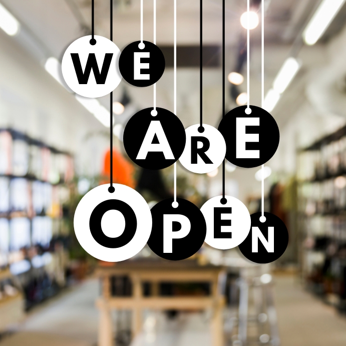 We are open poster Template PosterMyWall