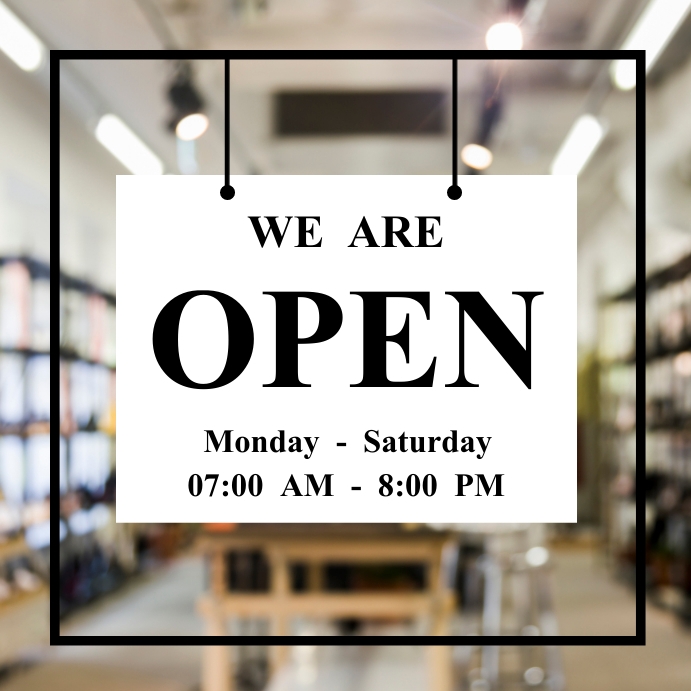 We are open poster Template | PosterMyWall