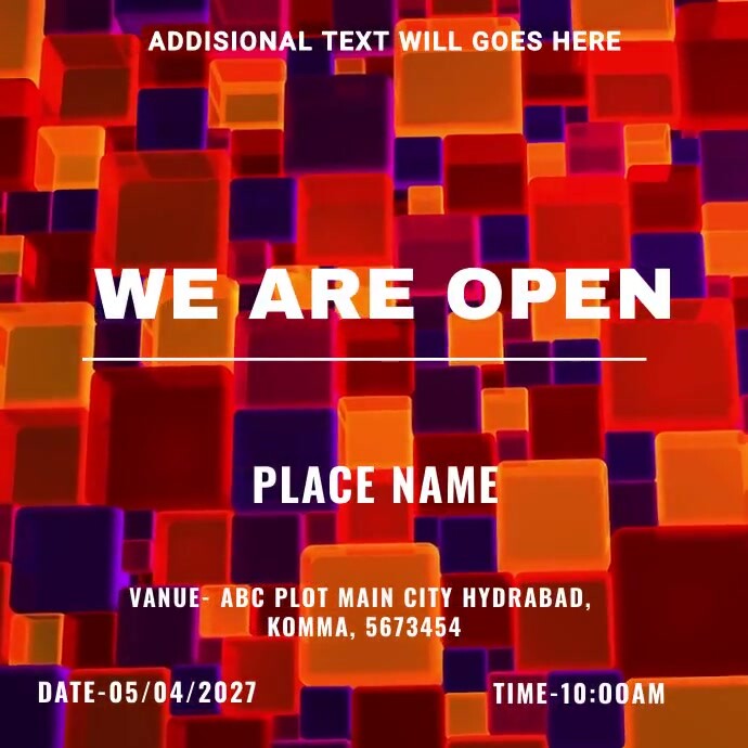 Poster Openevent we are open poster Template | PosterMyWall