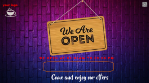 we are open posters YouTube-miniature template