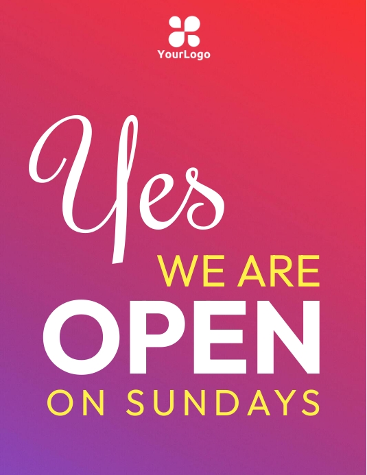 Copy of We are open sign PosterMyWall