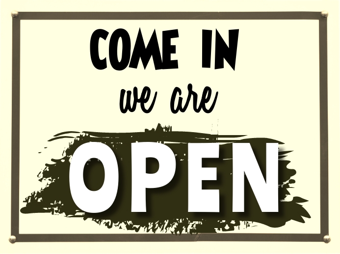 We are open signage Template | PosterMyWall