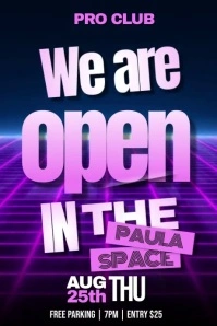 We Are Open Store Poster template