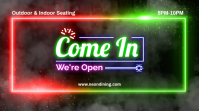 Brown Restaurant Opening Announcement Digitalt display Template