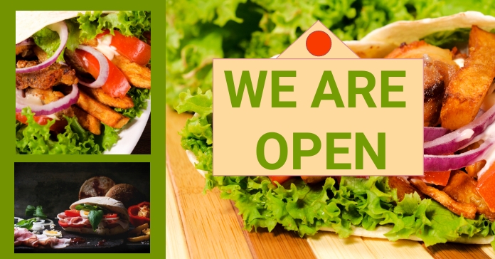 We are open template Facebook 广告