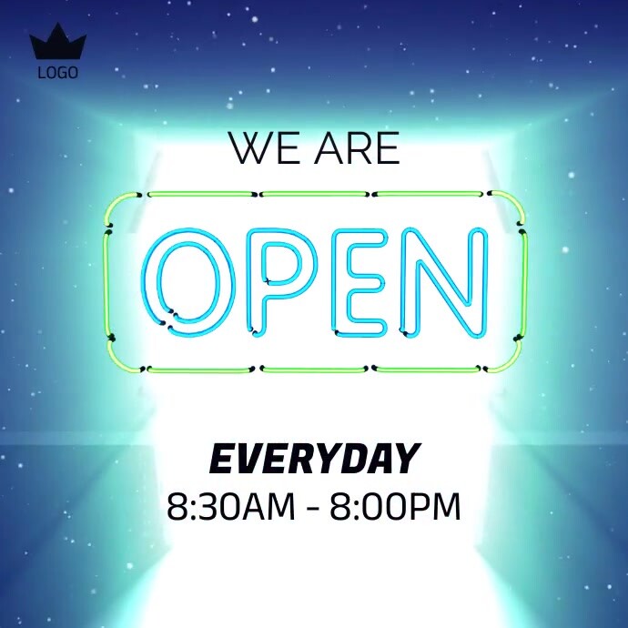We are open Template Instagram Post