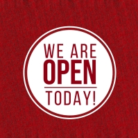 Open Rtoday We are open today poster design template | PosterMyWall