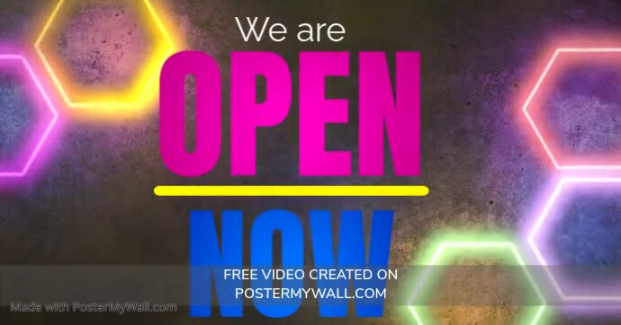 we are open video ad Template | PosterMyWall