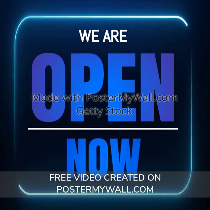 Were Open Tutorial we are open video Template | PosterMyWall
