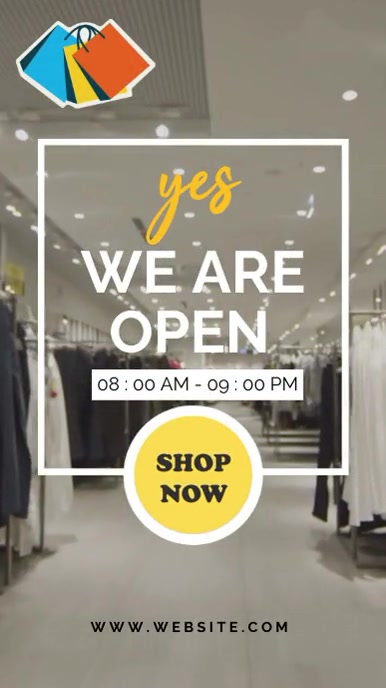 WE ARE OPEN VIDEO TEMPLATE | PosterMyWall