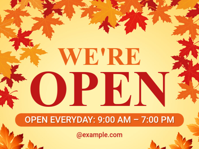 Plantilla de We Are Open Yard Sign | PosterMyWall