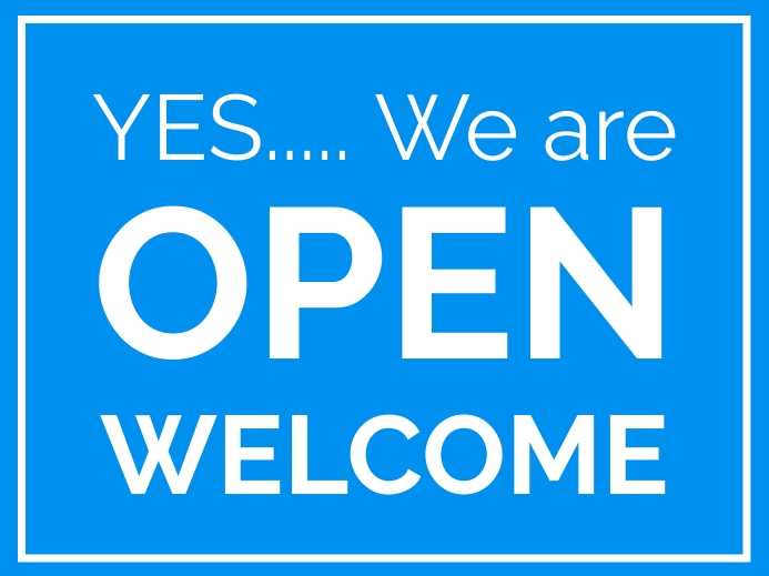 We are open Yard Sign Template | PosterMyWall