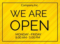 We Are Open Yard Sign Poster Template