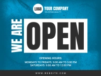 We are Open Yard Sign Template