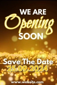 we are opening soon save the date Poster template