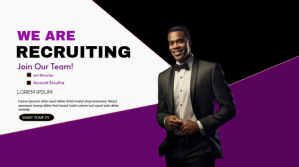 Black we are recruiting YouTube-miniature Template